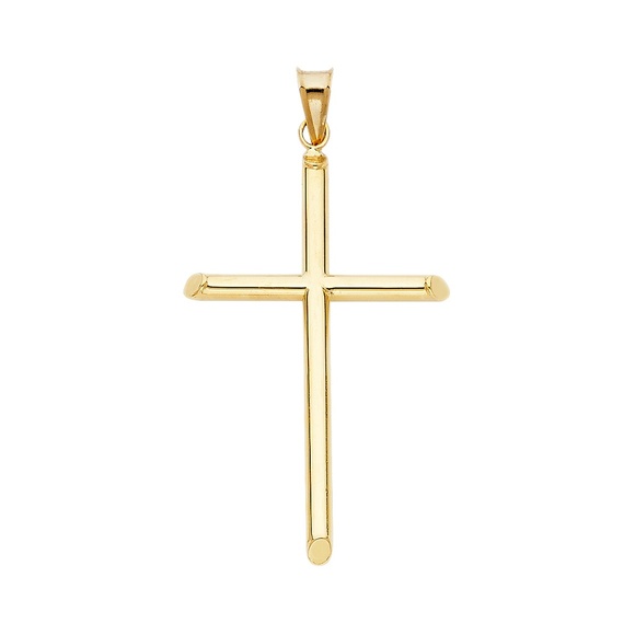 14K Yellow GoldClassic Cross Religious Pendant